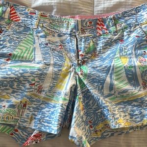 Lilly Pulitzer Callahan sail boat print short